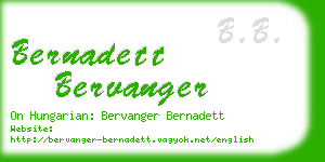 bernadett bervanger business card